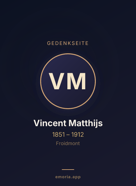 Gedenkportrait von Vincent Matthijs