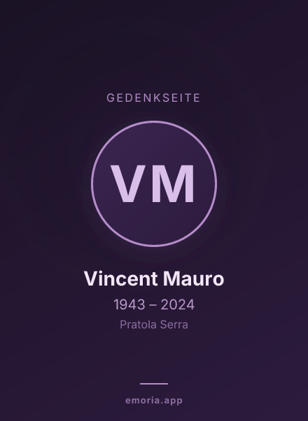Gedenkportrait von Vincent Mauro