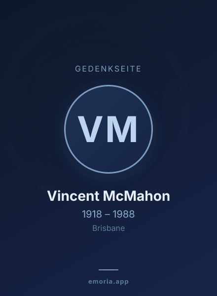 Gedenkportrait von Vincent McMahon