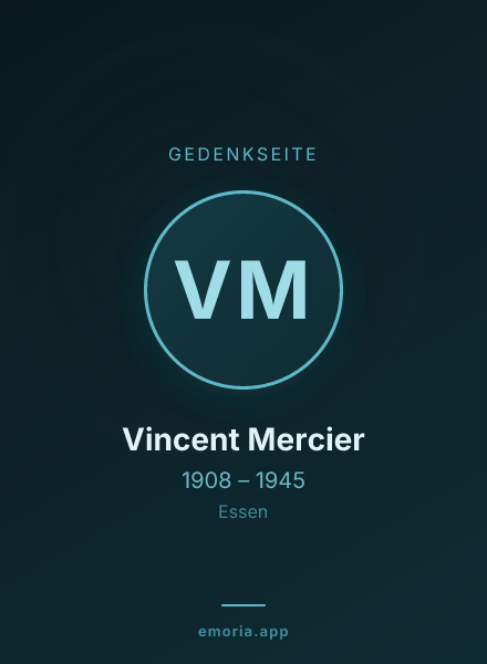 Gedenkportrait von Vincent Mercier