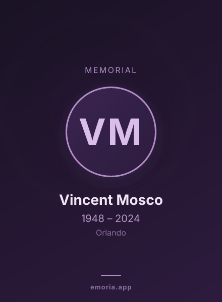 Memorial portrait of Vincent Mosco
