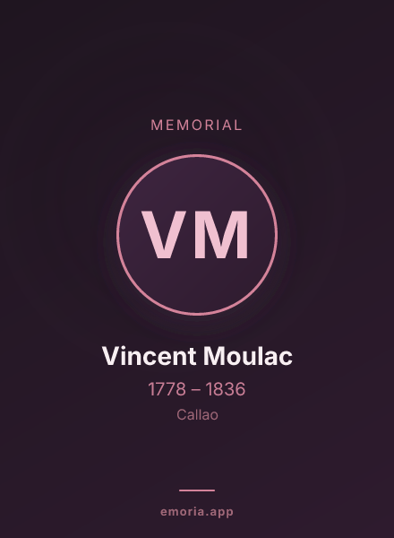 Memorial portrait of Vincent Moulac