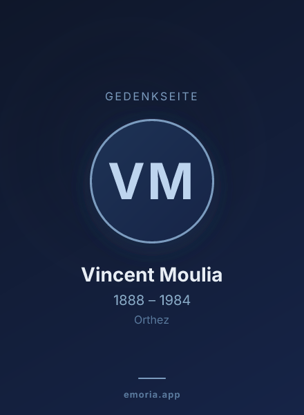 Gedenkportrait von Vincent Moulia