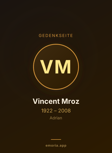 Gedenkportrait von Vincent Mroz