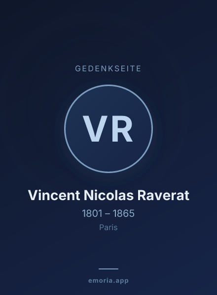Gedenkportrait von Vincent Nicolas Raverat