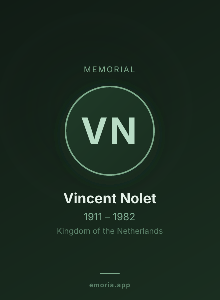 Memorial portrait of Vincent Nolet