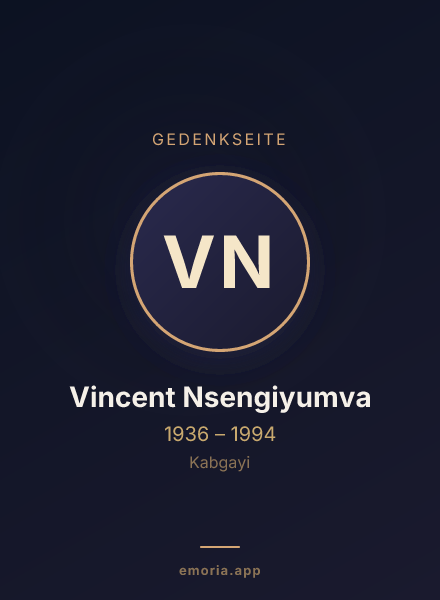 Gedenkportrait von Vincent Nsengiyumva