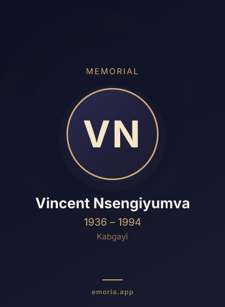 Memorial portrait of Vincent Nsengiyumva