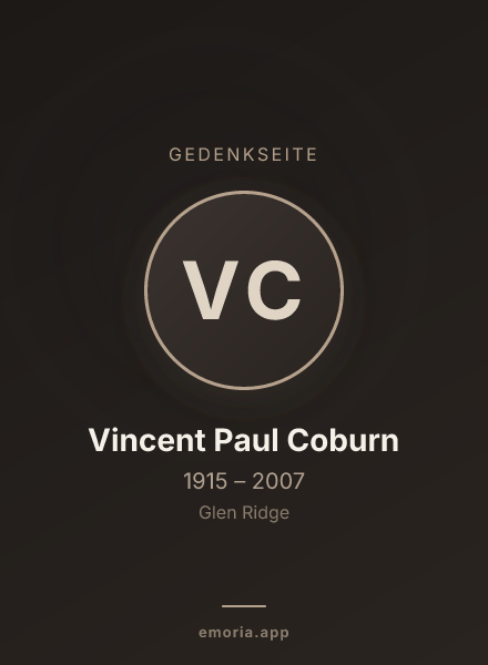 Gedenkportrait von Vincent Paul Coburn