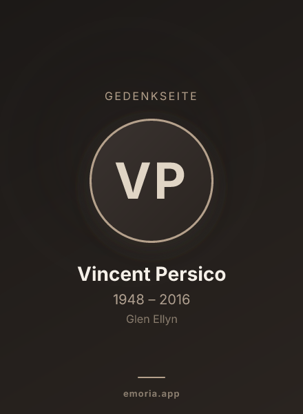 Gedenkportrait von Vincent Persico