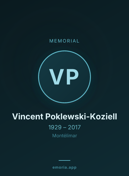 Memorial portrait of Vincent Poklewski-Koziell