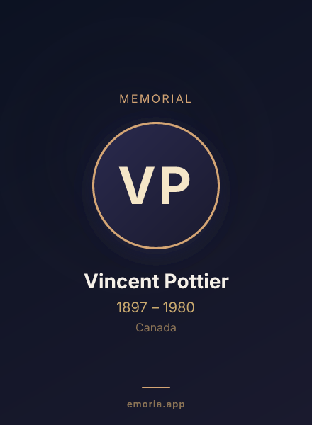 Memorial portrait of Vincent Pottier