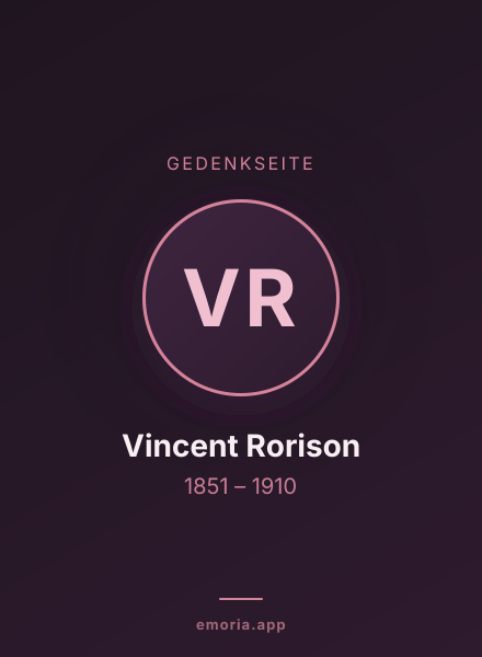 Gedenkportrait von Vincent Rorison