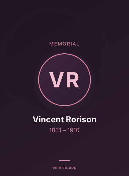 Memorial portrait of Vincent Rorison