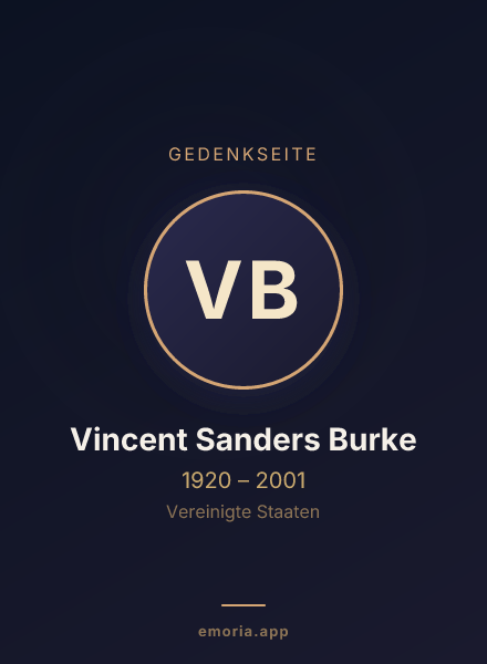 Gedenkportrait von Vincent Sanders Burke