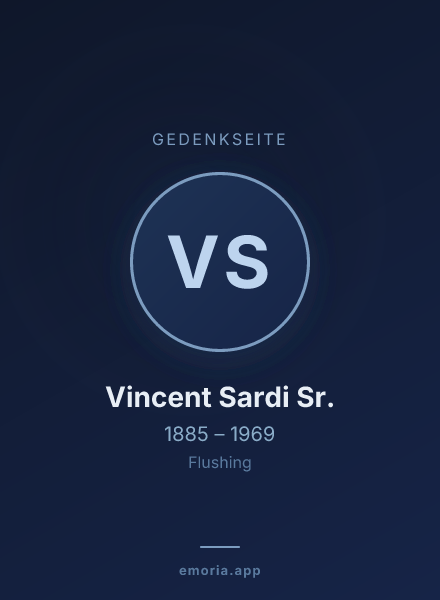 Gedenkportrait von Vincent Sardi Sr.