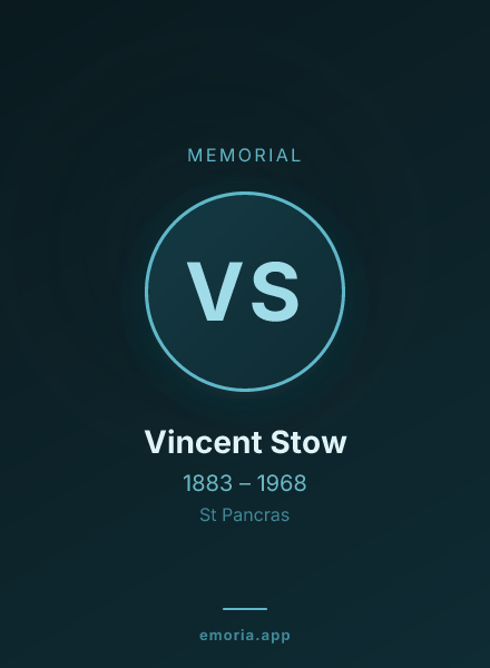 Memorial portrait of Vincent Stow