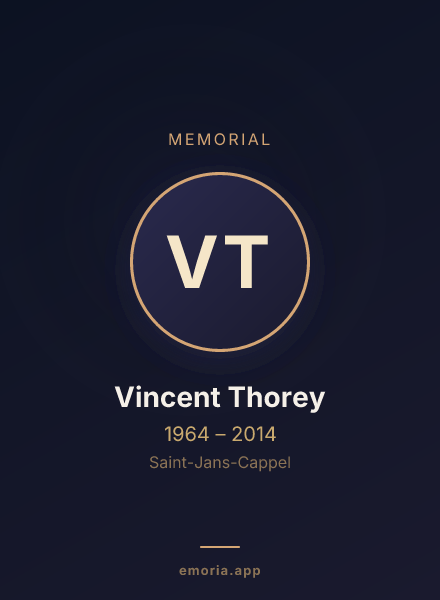 Memorial portrait of Vincent Thorey