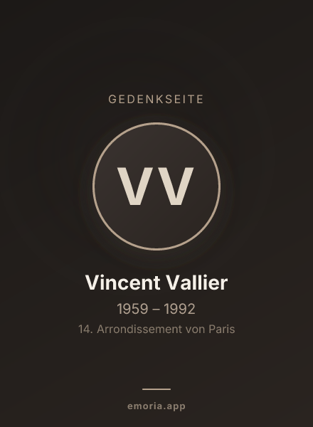 Gedenkportrait von Vincent Vallier