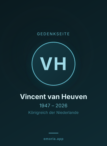 Gedenkportrait von Vincent van Heuven