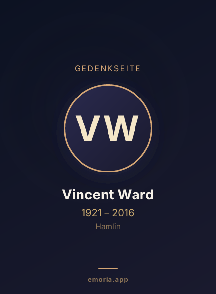 Gedenkportrait von Vincent Ward