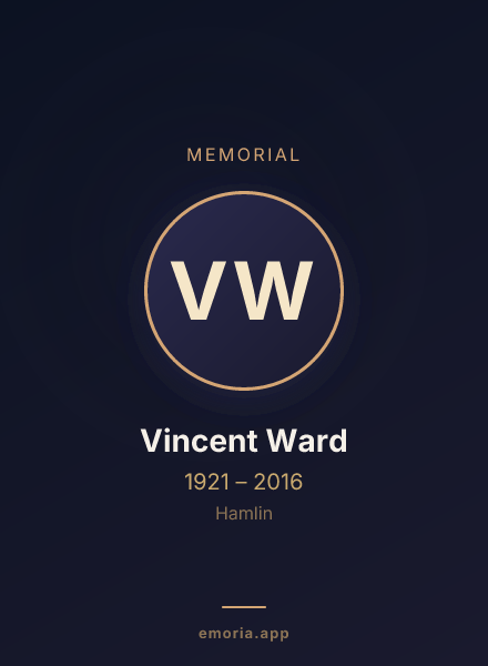 Memorial portrait of Vincent Ward
