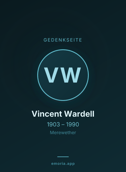 Gedenkportrait von Vincent Wardell