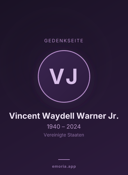 Gedenkportrait von Vincent Waydell Warner Jr.