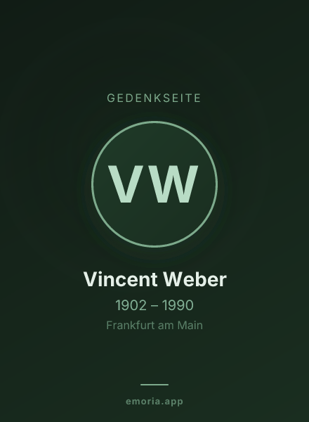 Gedenkportrait von Vincent Weber