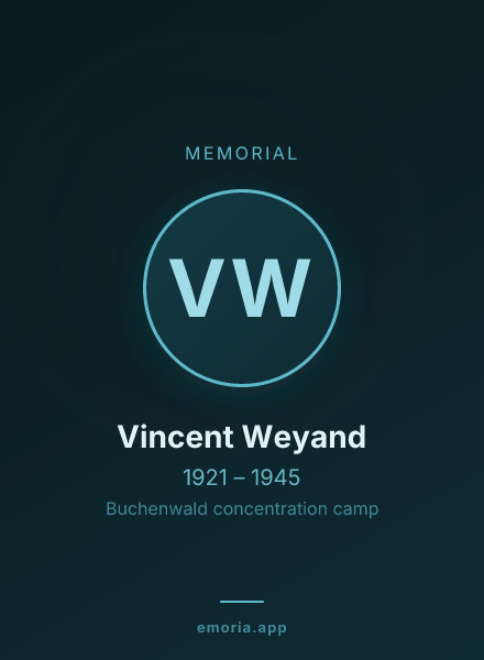 Memorial portrait of Vincent Weyand