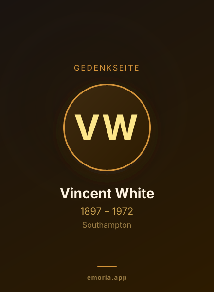 Gedenkportrait von Vincent White
