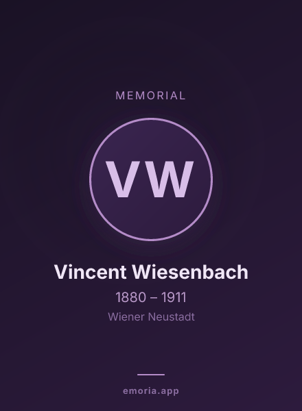 Memorial portrait of Vincent Wiesenbach