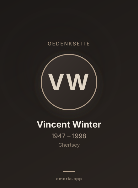 Gedenkportrait von Vincent Winter