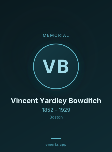 Memorial portrait of Vincent Yardley Bowditch