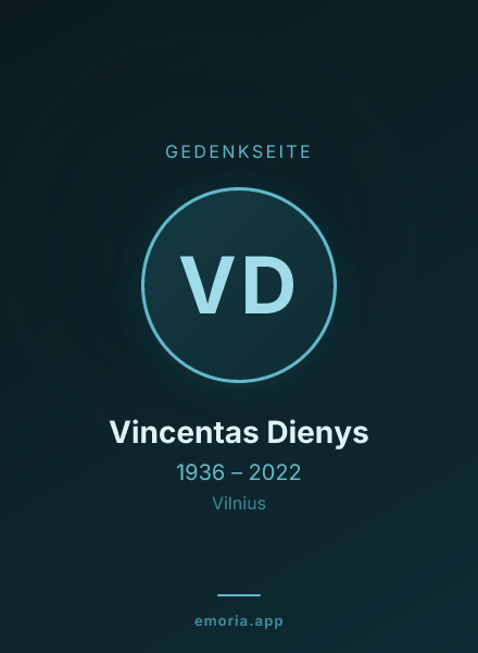 Gedenkportrait von Vincentas Dienys