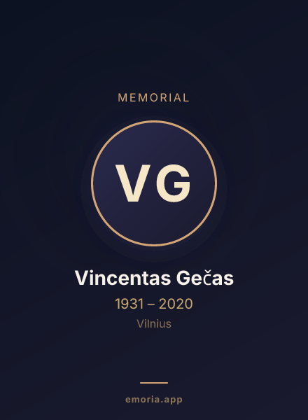 Memorial portrait of Vincentas Gečas