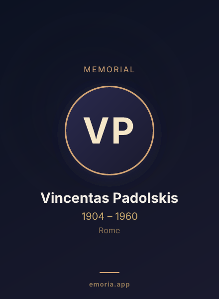 Memorial portrait of Vincentas Padolskis