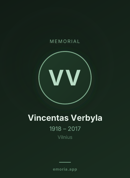 Memorial portrait of Vincentas Verbyla