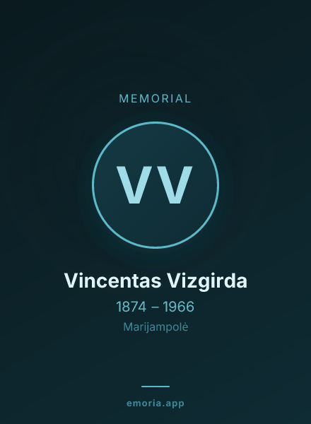 Memorial portrait of Vincentas Vizgirda