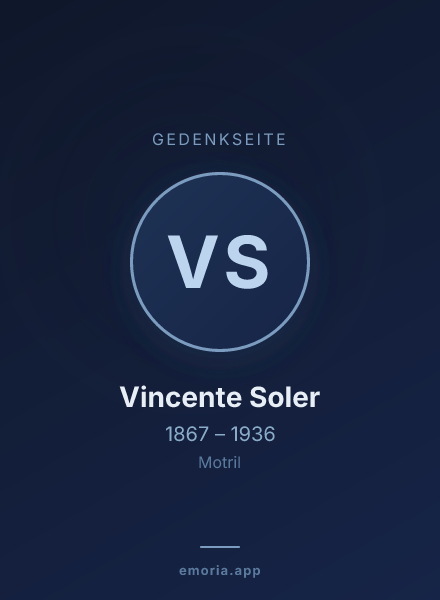 Gedenkportrait von Vincente Soler