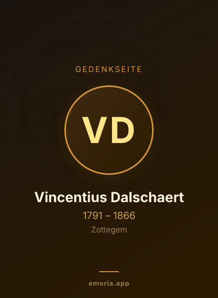 Gedenkportrait von Vincentius Dalschaert