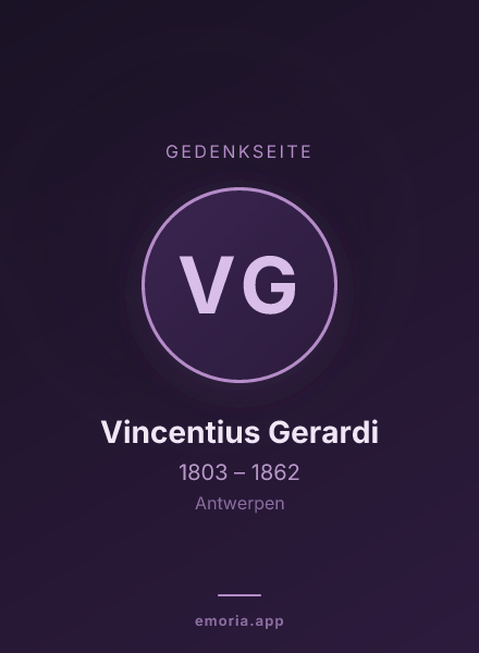 Gedenkportrait von Vincentius Gerardi