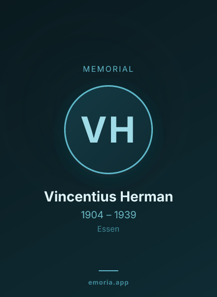 Memorial portrait of Vincentius Herman
