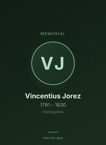 Memorial portrait of Vincentius Jorez