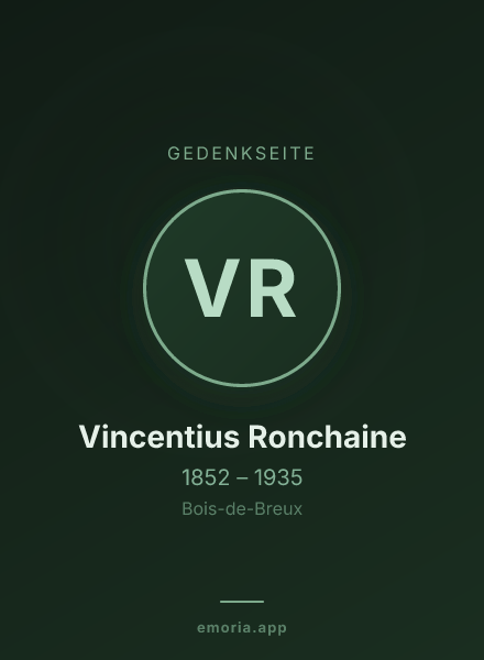 Gedenkportrait von Vincentius Ronchaine