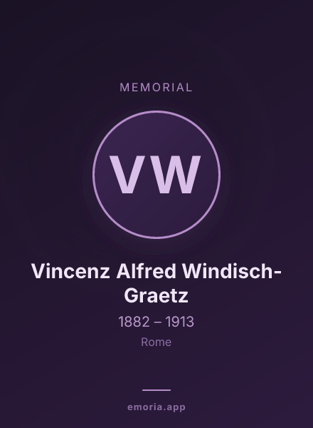 Memorial portrait of Vincenz Alfred Windisch-Graetz