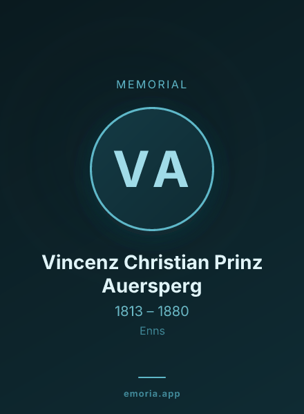 Memorial portrait of Vincenz Christian Prinz Auersperg