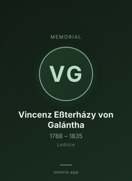 Memorial portrait of Vincenz Eßterházy von Galántha