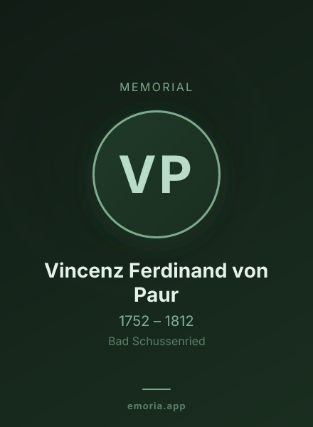 Memorial portrait of Vincenz Ferdinand von Paur