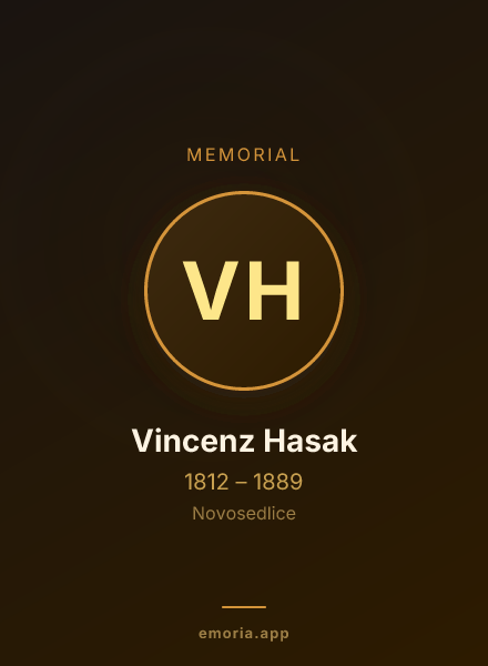 Memorial portrait of Vincenz Hasak